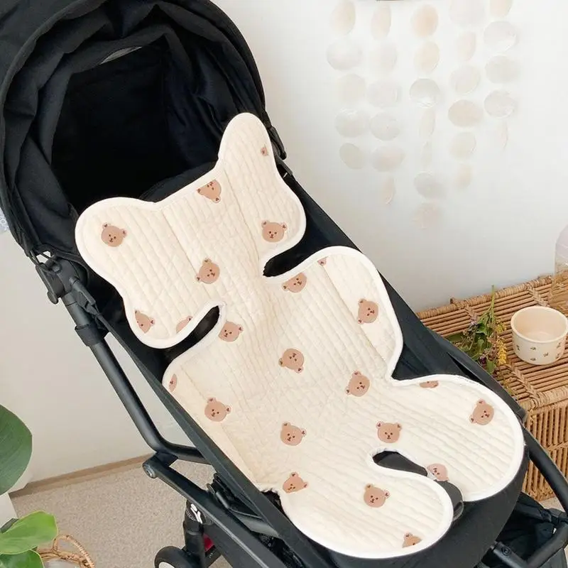 Cuscino del sedile del passeggino per bambini cuscino del sedile dell'auto tappetino di raffreddamento per passeggino cuscino universale in cotone sedile morbido in cotone per tutte le stagioni