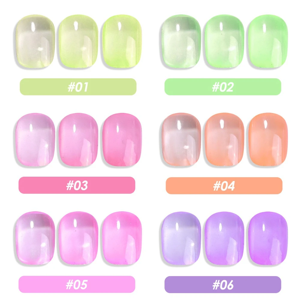 9 Kolorów Lakierów do Paznokci Nude Różowy Żelowy Lakier Soak Off UV LED Żel Półtrwały Zestaw do Zdobienia Paznokci Żelowy Lakier Błyszczyk do Paznokci Salon Fryzjerski