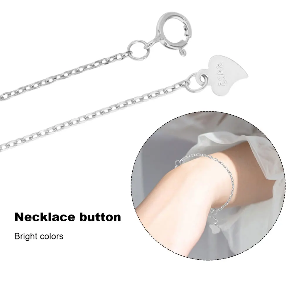 

3pcs Extender Chain Necklace Silver Sterling Chains for Jewelry DIY Bracelet Anklet Accessories Long Term Use