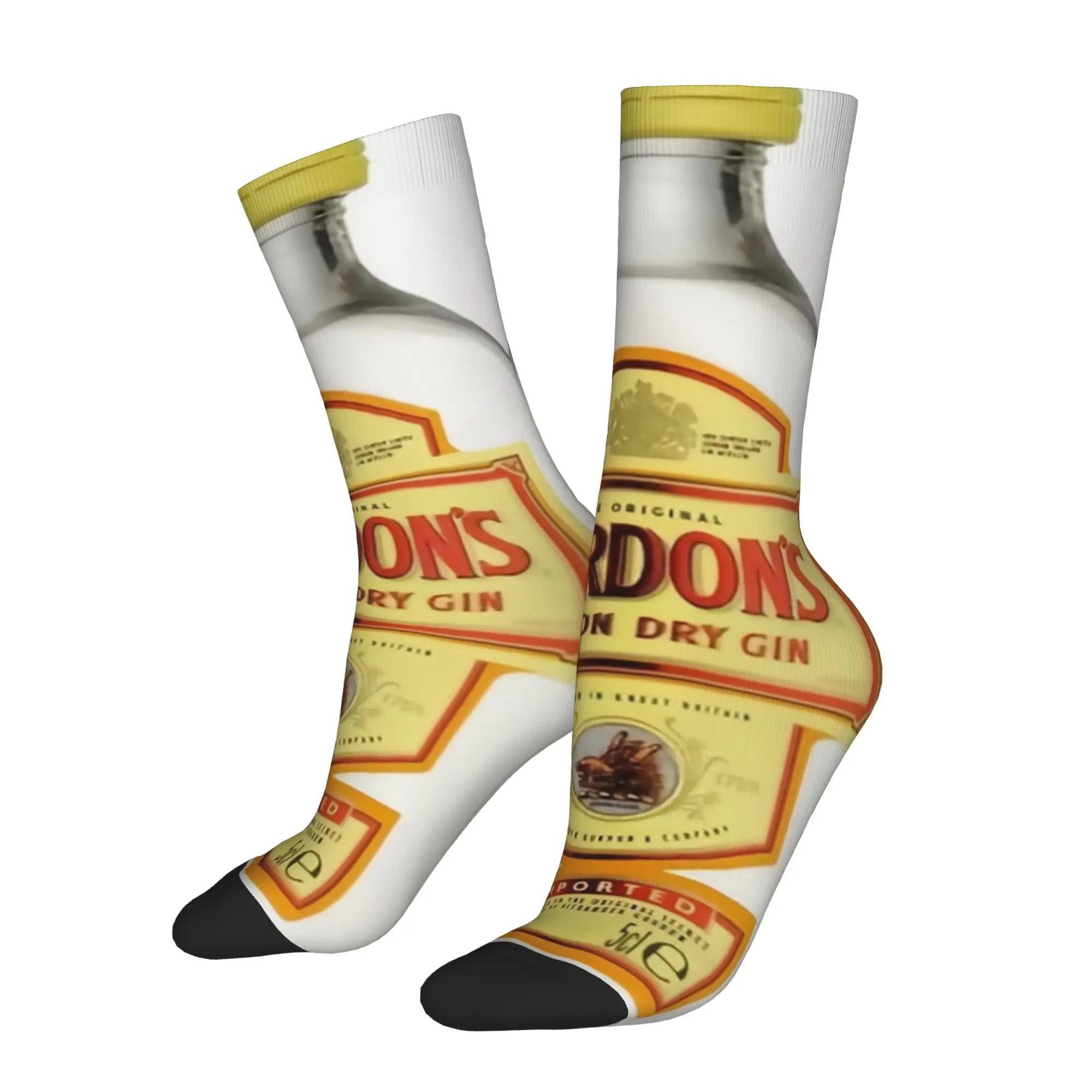 

Funny Sock gGordon gGordon's London Dry Gin Mini Bottle Hip Hop Quality Pattern Printed Men Socks Novelty Men's Socks