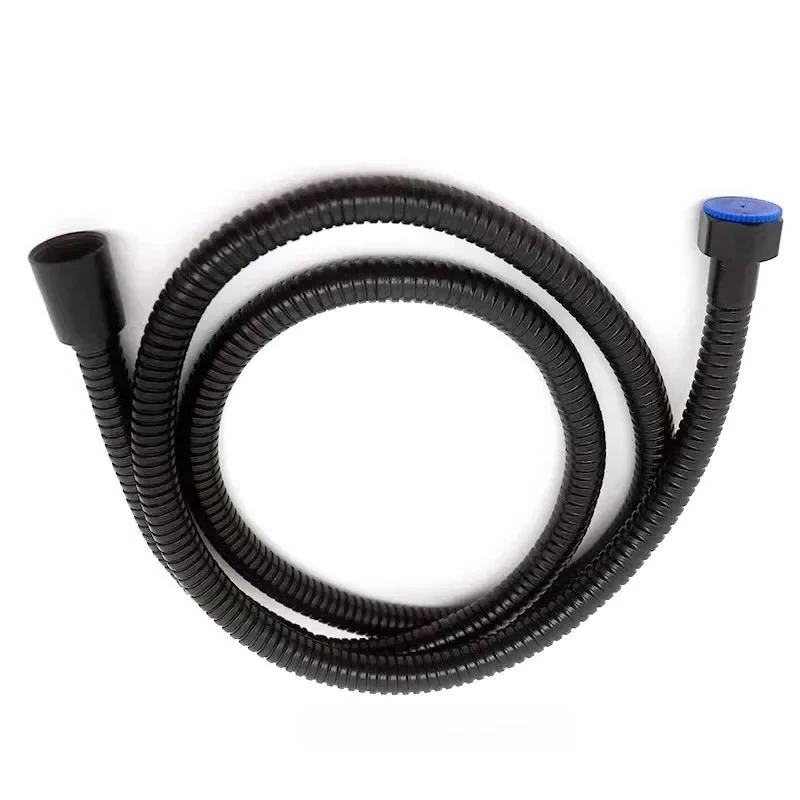 1.5M 1/2-inch Bathroom Shower Extension Pipe - 1pc Black Stainless Steel Water Pipe, Bathroom Accessory