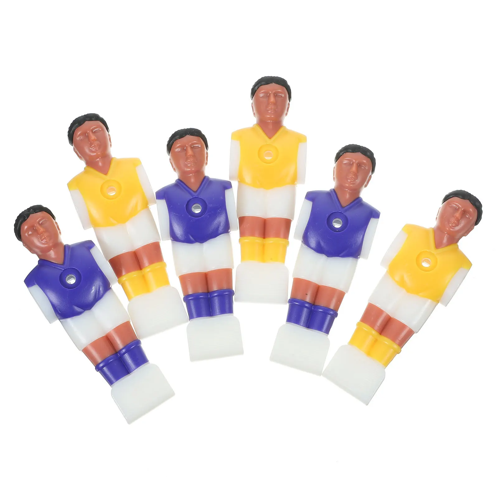 

6pcs Table Football Man Plastic Mini Soccer Player Replacement For Tournament Style Foosball Football Players Desktop