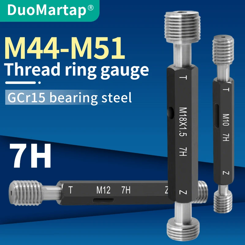 1PCS Metric Gauge 7H M44-M51High precision Thread Plug Gauge Precision Internal Screw GageX0.5/0.75/1.0/1.25/1.5/2.0/3.0/4.0/4.5
