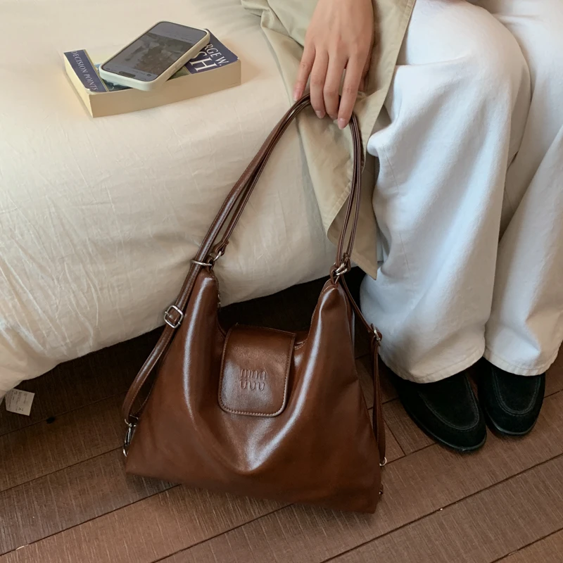 Элегантная дизайнерская женская кожаная сумка на плечо, роскошная сумка, классическая сумка через плечо, модная винтажная сумка