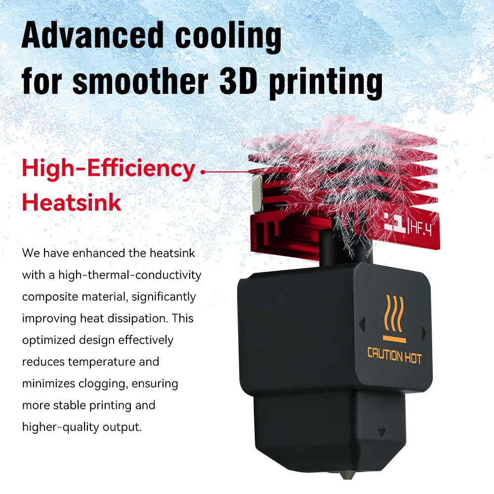KINGROOO Real H2d High flow 0.6 For Bambu Lab H2D Hotend 0.4/0.6/0.8High-Speed For Bambulab h2d Hot End Ultra-flow Hotend