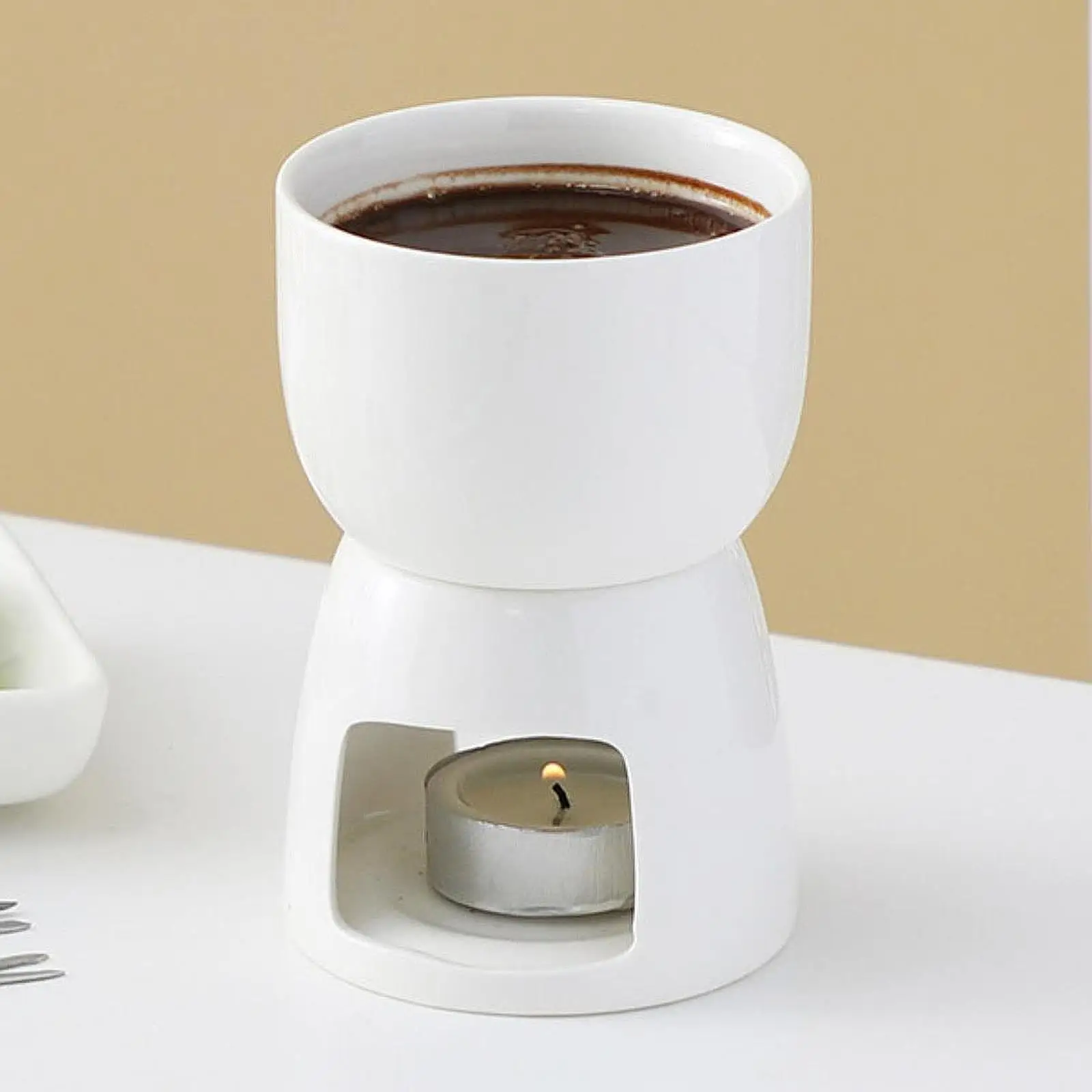 חמאה קרמית תה חם קל פורצלן נמס סיר שוקולד בישול פונימוס סיר קערת סיר חם עבור קרמל הביתה