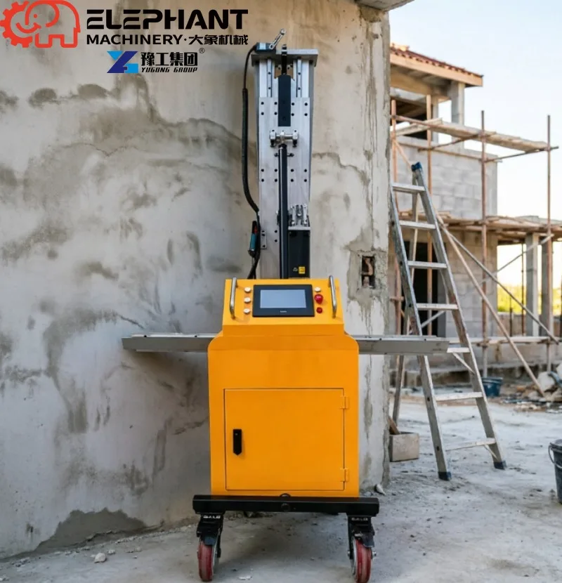 Automatic Cement Wall Plastering Machine With 800mm Width, Plastering Equipment Supplied By Reliable Manufacturers