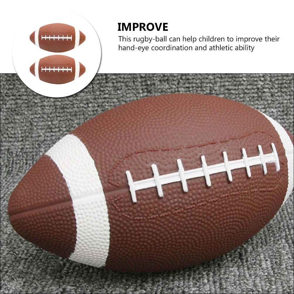 2 Pcs Rugby Equipment Outdoor Ball Kids Football Indoor Toy Children Pvc Training