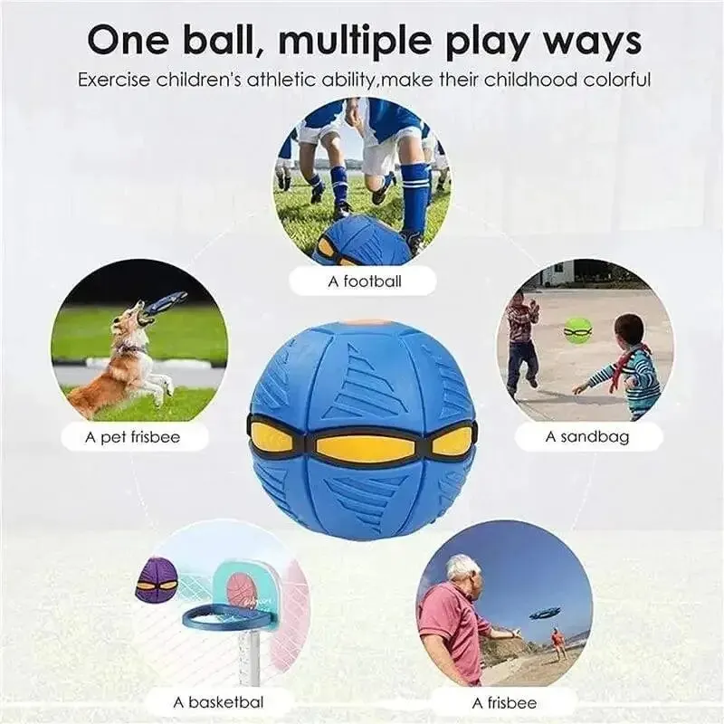 Blue Flying Saucer Ball Outdoor Parent Child Toy Foot Magic Deformation Foot Pressure Decompression Vent Ball