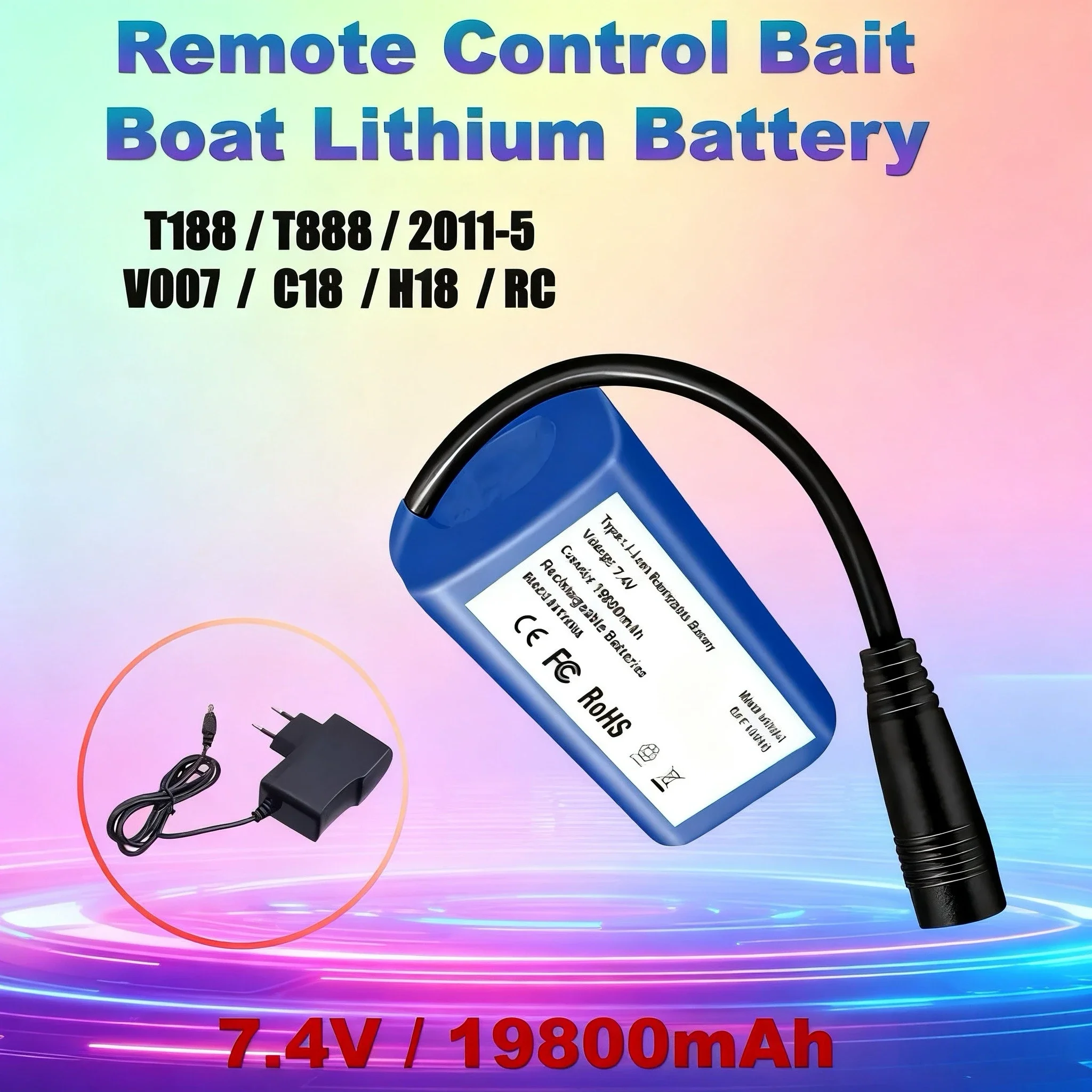 

Новая литиевая батарея 7.4V 19800mAh 2S2P для радиоуправляемых лодок-приманок T188 T888 2011-5, запчасти и аксессуары для радиоуправляемых игрушек