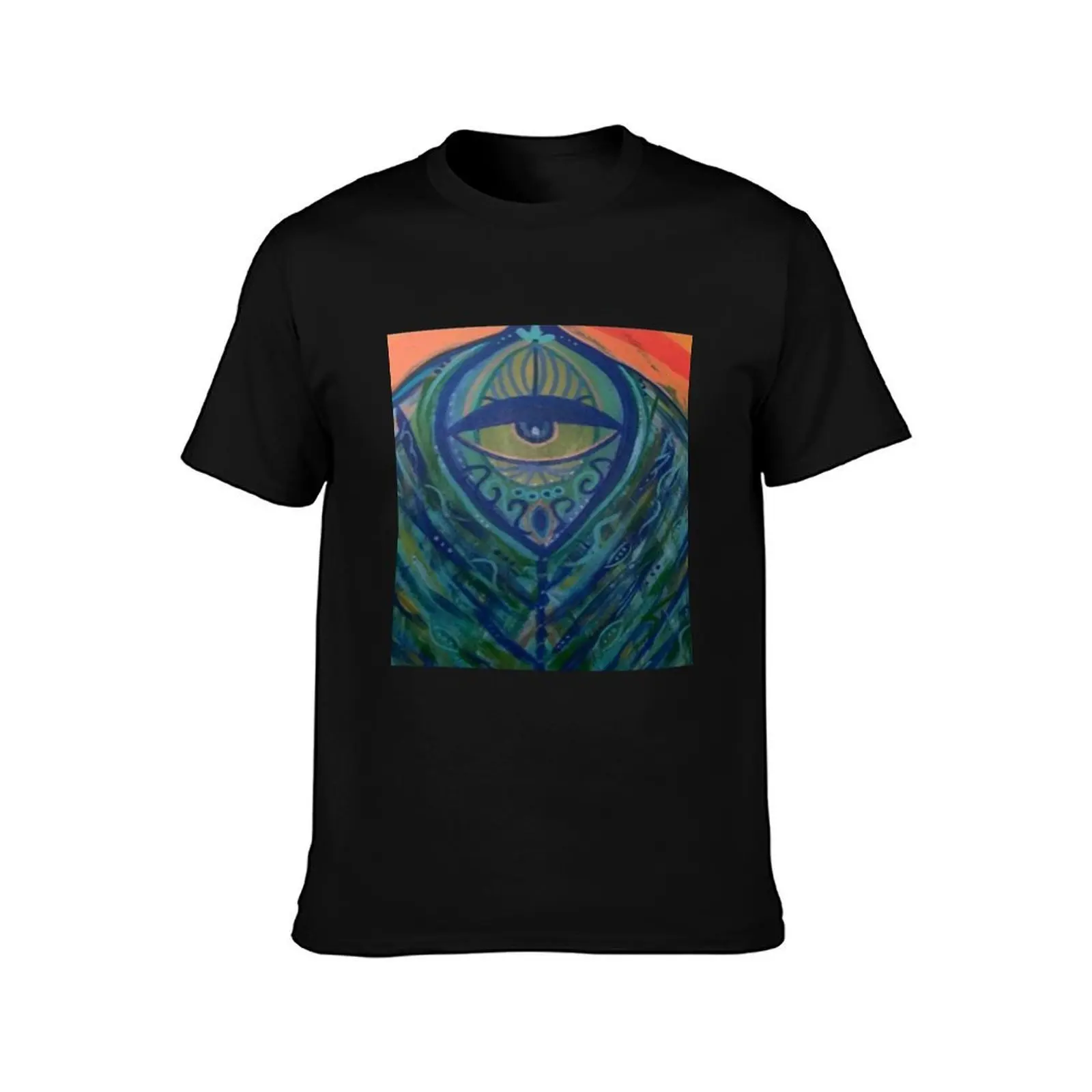 Hidden Third Eye Painting T-Shirt Light Athletic Short Sleeve Tee Shirt T-Shirt