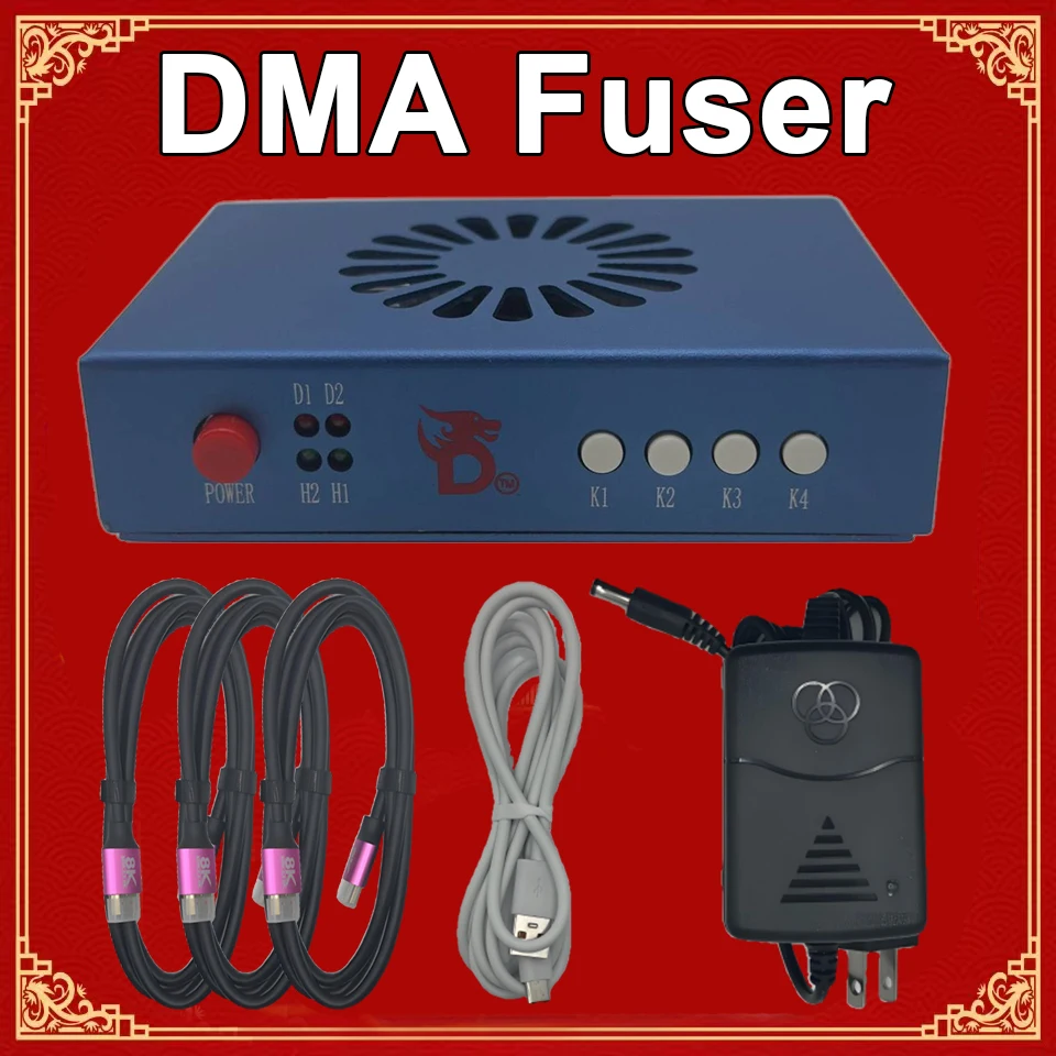 DMA Fuser Box, HD Multimedia Interface Display Overlayer, DMA Fusion 4K 60HZ/2K 144Hz/1K 240Hz Hardware Adapter HDMI Synthesizer