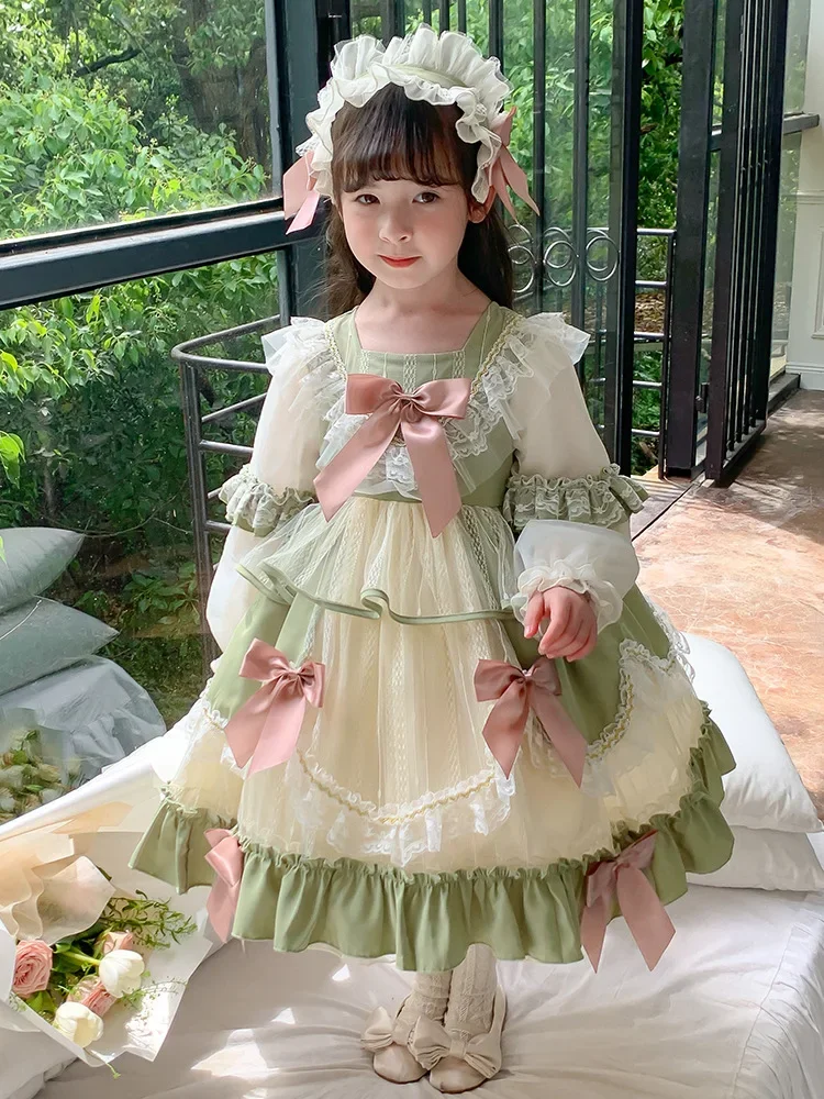 

Dress Girls Baby Cute Lolita Style Birthday Party Dress Bridesmaid Wedding Dresses Princess Vestidos Autumn Costume for Girl