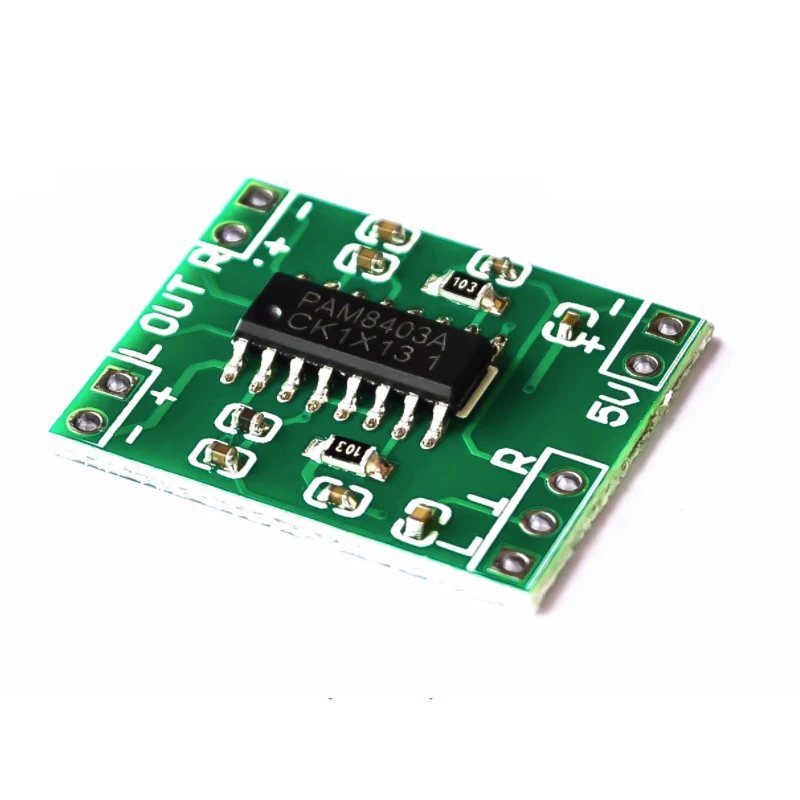 10PCS PAM8403 module Super mini digital amplifier board 2 * 3W Class D digital amplifier board efficient 2.5 to 5V USB power