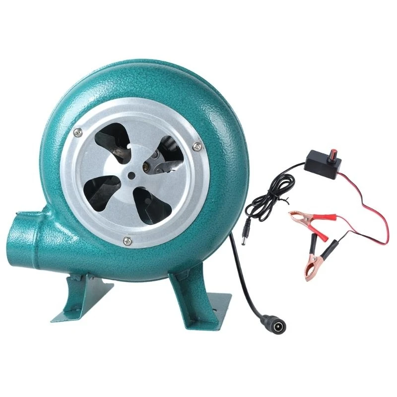 

652F Adjustable Speed 12V Electric Blower with 130cm Cable Outdoor Enthusiasts for Barbecue & Metalworker Furnaces