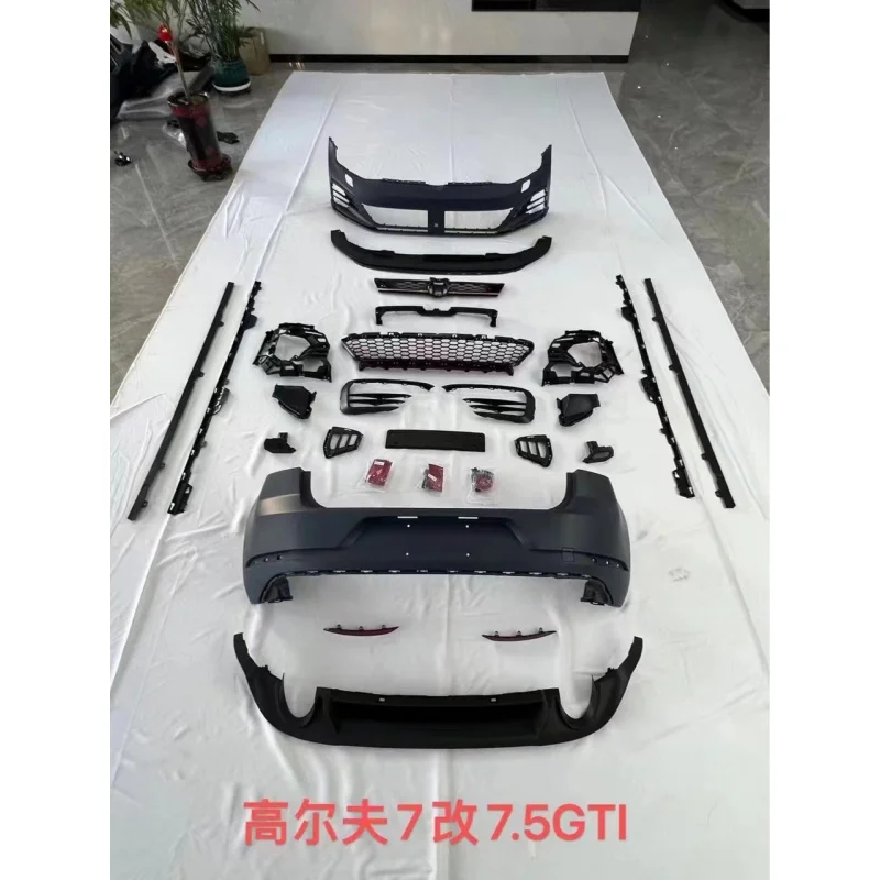 Suitable for Golf 7 Modification Upgrade 7.5 GTI Full Body Kit Front Bumper Grille PP Material view 5