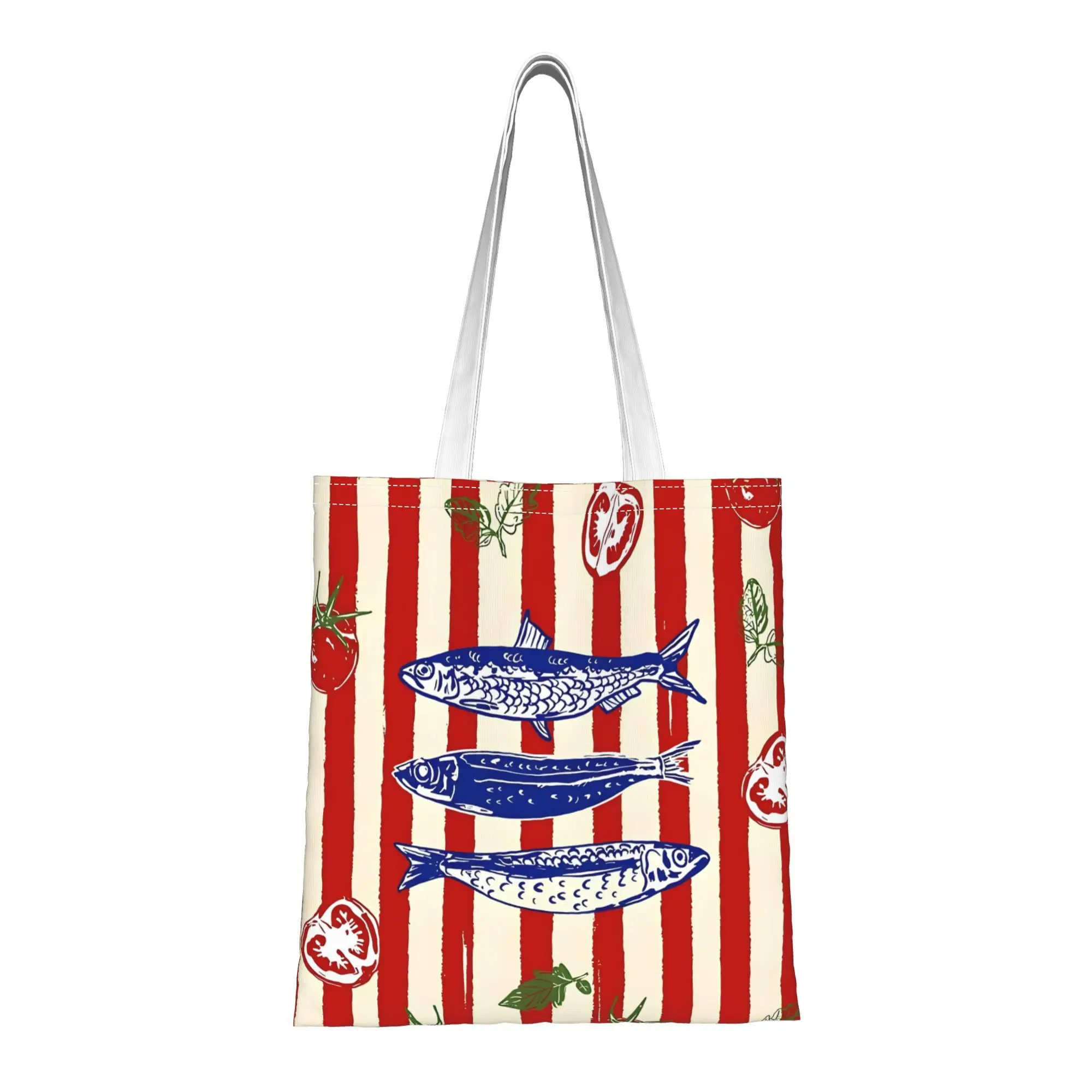 Biihudu ' Reusable Tote Bag Compatible for Canned Sardines Can - Shopping & Travel Bag with Sardine Can, Casual Handbag