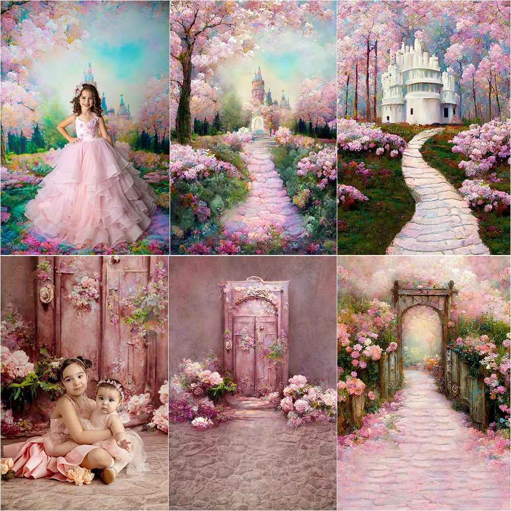 

Wonderland Fantasy Fortress Photo Background Dreamy Doorway Photo Studio Props Maternity Kids Portrait Photography Backdrop