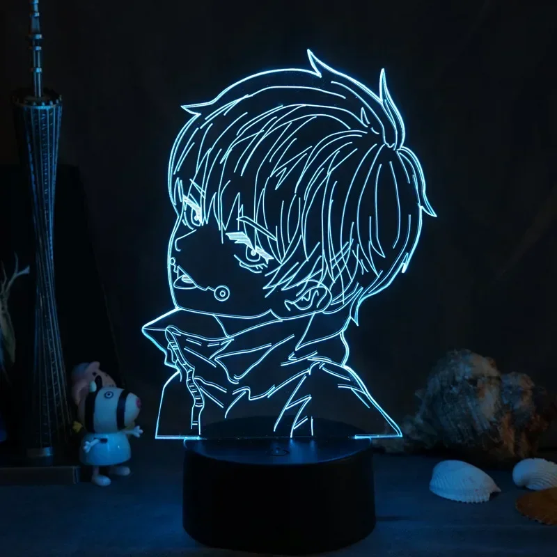 Figura de Anime Jujutsu Kaisen, Inumaki Toge Ryomen Sukuna, luces LED de noche, Decoración de mesa, lámparas 3D, juguetes de Manga de cumpleaños para niños