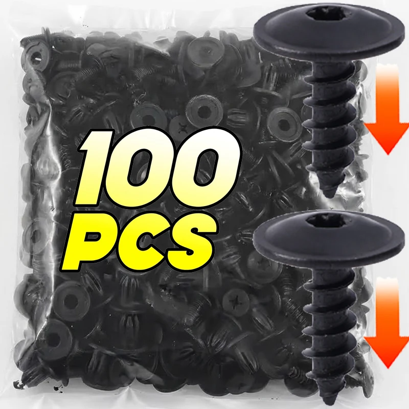 Vis de cache-moteur en métal noir N90974701 pour VW Golf Passat Tiguan Audi A4 Q5 Porsche, kit de boulons de pare-chocs, garde-boue, protection contre les éclaboussures