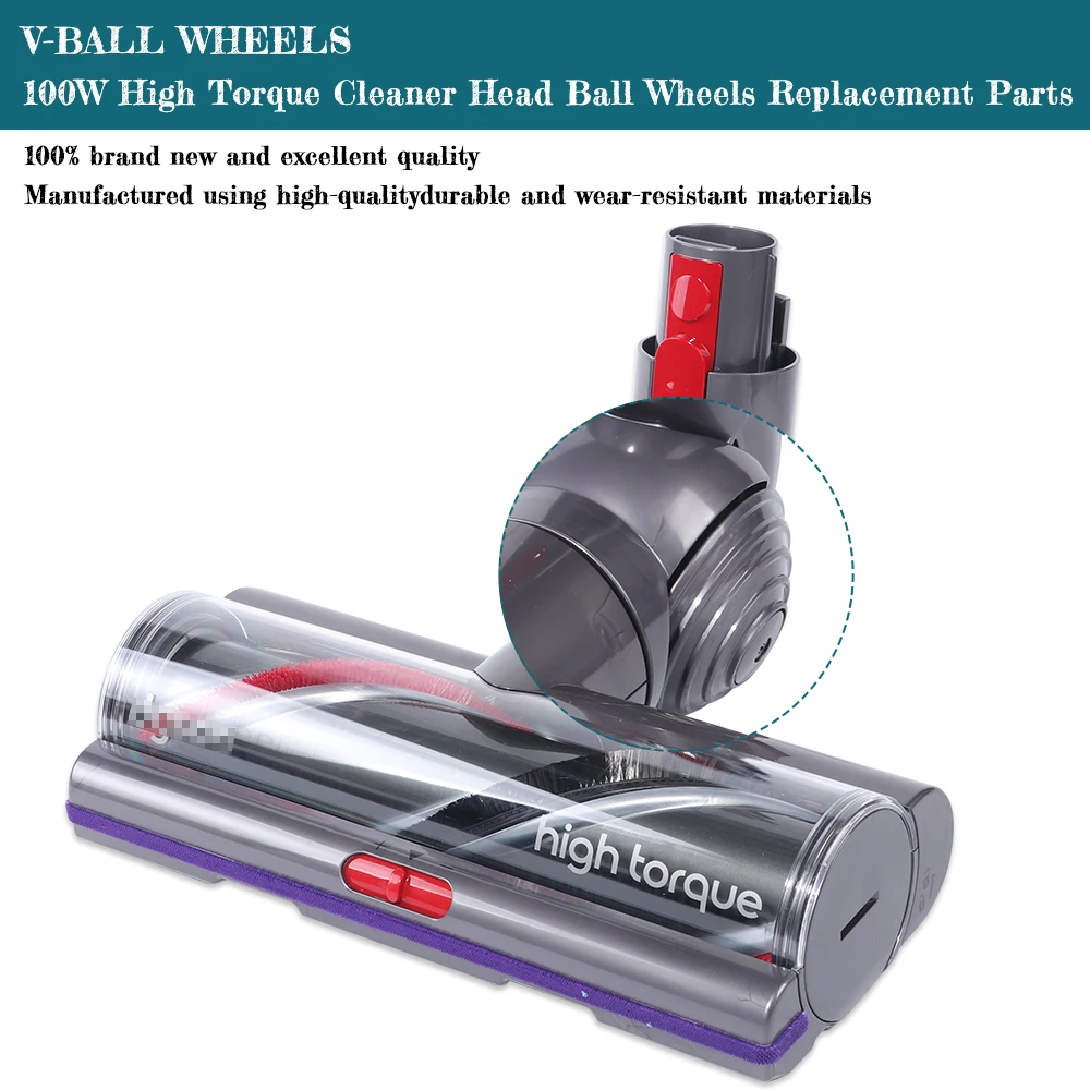 Ball Rad Ersatz für Dyson V10 V11 V15 Staubsauger 100W Hohe Drehmoment Reiniger Kopf V- Ball Räder ersatz