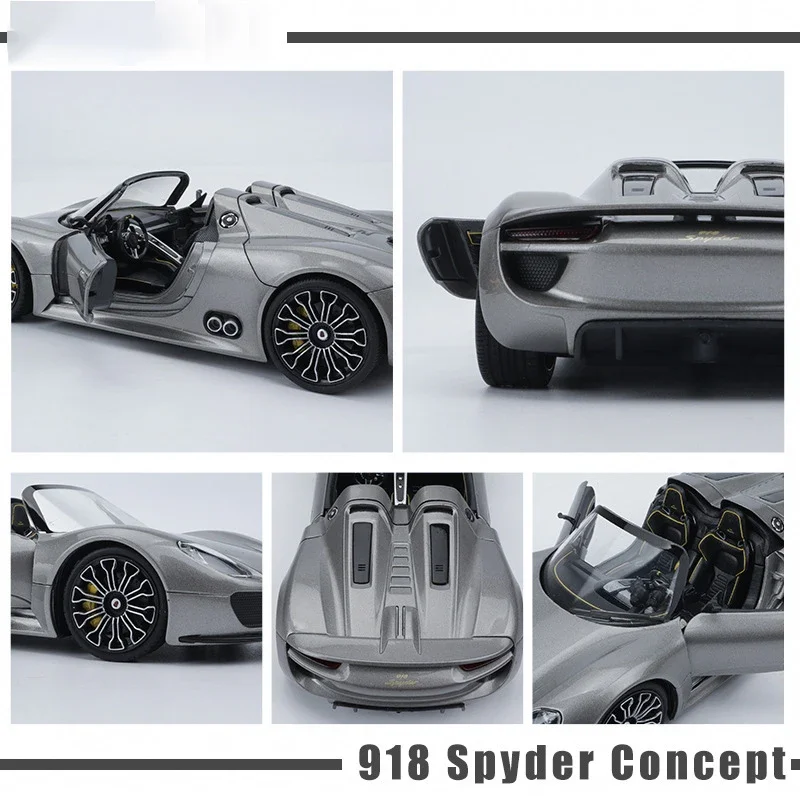 WELLY 1:24 Porsche 918 Spyder Supercar Alloy Car Model Diecasts & Toy Vehicles Collect Car Toy Boy Birthday gifts