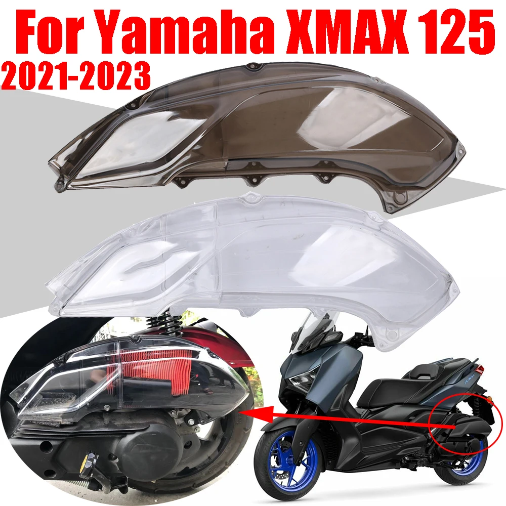 For Yamaha XMAX 125 X-MAX XMAX125 2021 2022 2023 Motorcycle Accessories Transparent Air Filter Cover Air Element Guard Protector