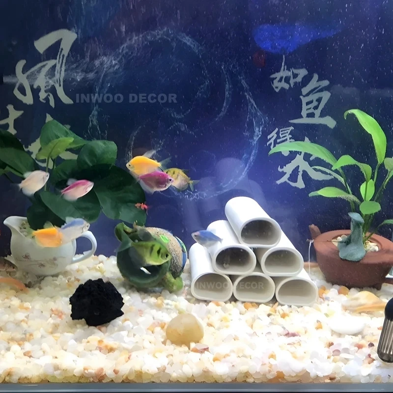 Lila Ton-Aquarium-Fischbecken-Landschaftsdekoration Zubehör Haustier-Fischzuchthaus Unterschlupf Feengarten Heimdekoration – Detail 5
