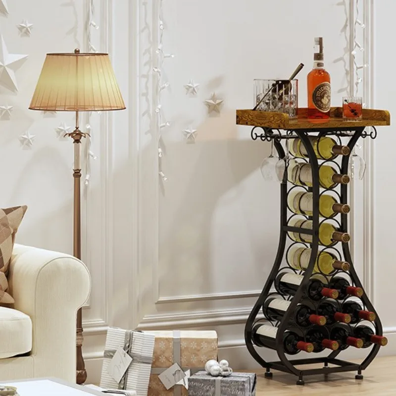 Wine rack floor-to-ceiling cabinet, simple display rack, shelf wine rack