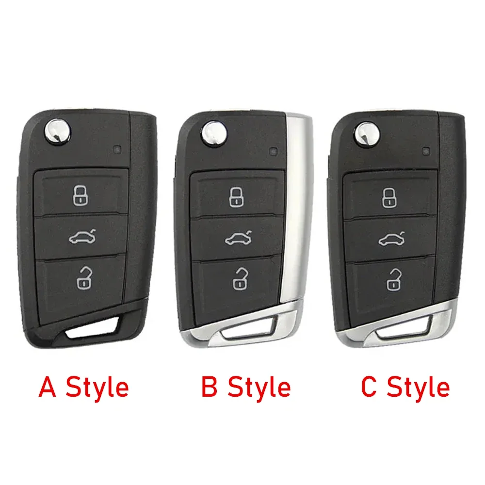 Car Key Fob Case Shell Housing for Volkswagen Tiguan VW Golf 7 4 5 Mk4 6 MK7 Virtus for Skoda Octavia A7 Seat Leon Ibiza Altea