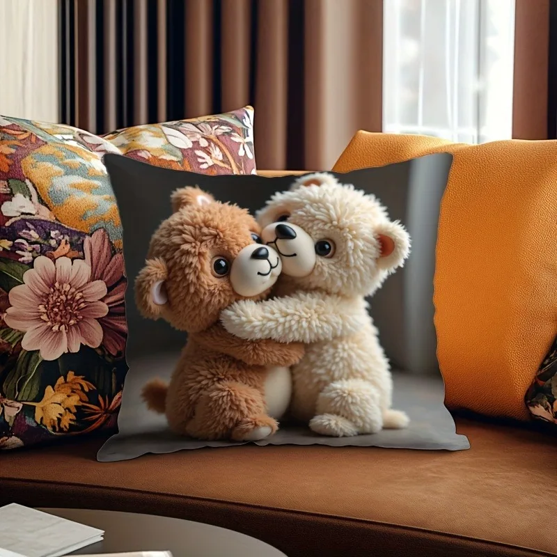 Funda de almohada con estampado de osos de peluche Cuddle-Tastic para un funda de cojín para sofá para dormir Calilia