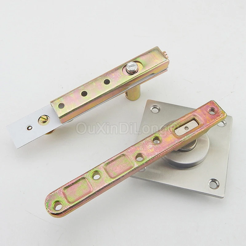 1Set Heavy Duty Door Pivot Hinges 360° Rotation Hidden Door Hinges Install Up and Down Invisible Hinge Load Bearing 200KG FG1474