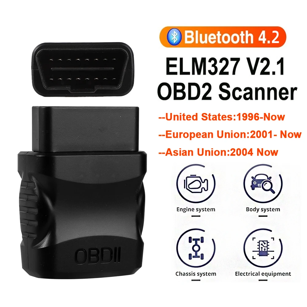 V2.1 OBDII ELM327 Car Engine Fault Code Reader OBD2 Bluetooth 4.2 Scanner EOBD Car Diagnostic Tool For IOS/Android