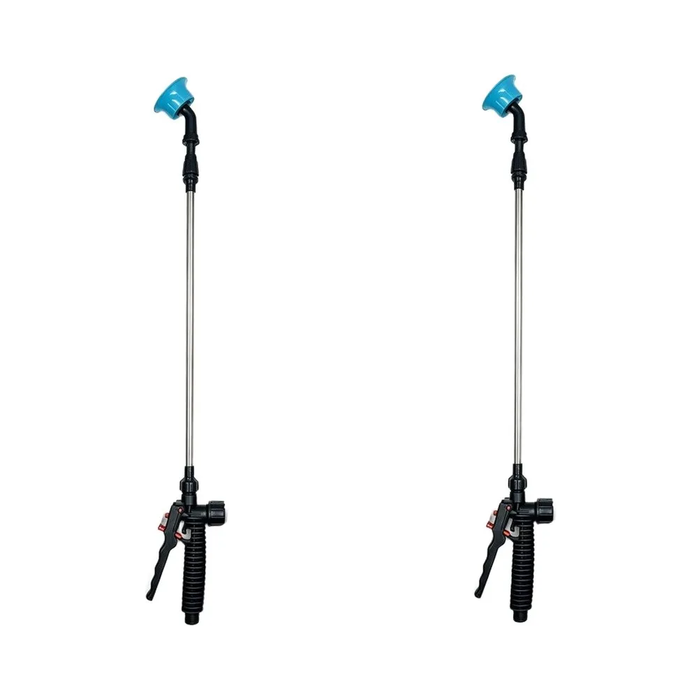 2-Piece Garden Hose Watering Wand Set with Adjustable Spray Nozzle Zinc Alloy Build and Built-in Flow Control Valve