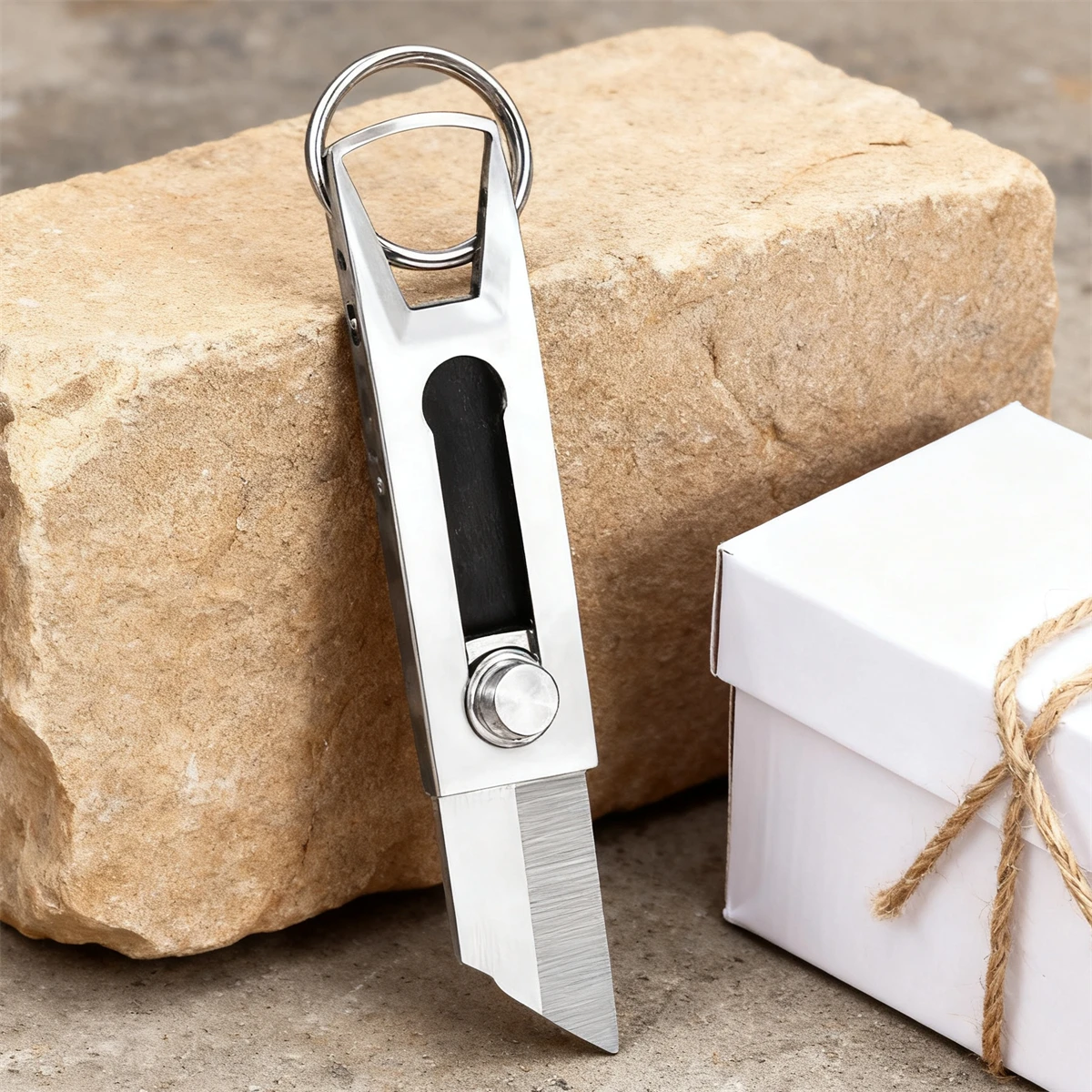 Mini Push Knife Outdoor Pocket Knife Push Keychain Utility Knife Unpacking Express Package Utility Gadgets Outdoor Tool