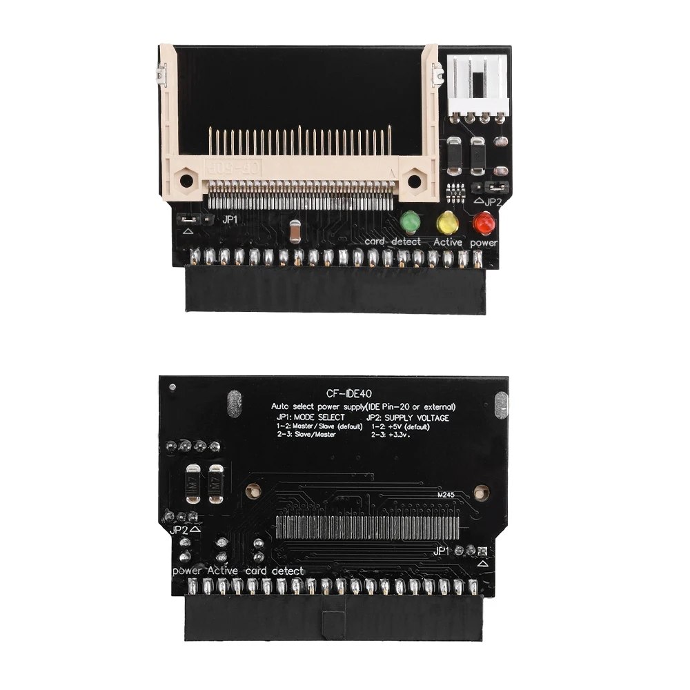 Cf para ide 3.5 polegadas 40pin conector cf macho para ide fêmea inicializável compacto cartão flash adaptador conversor placa riser para desktop pc
