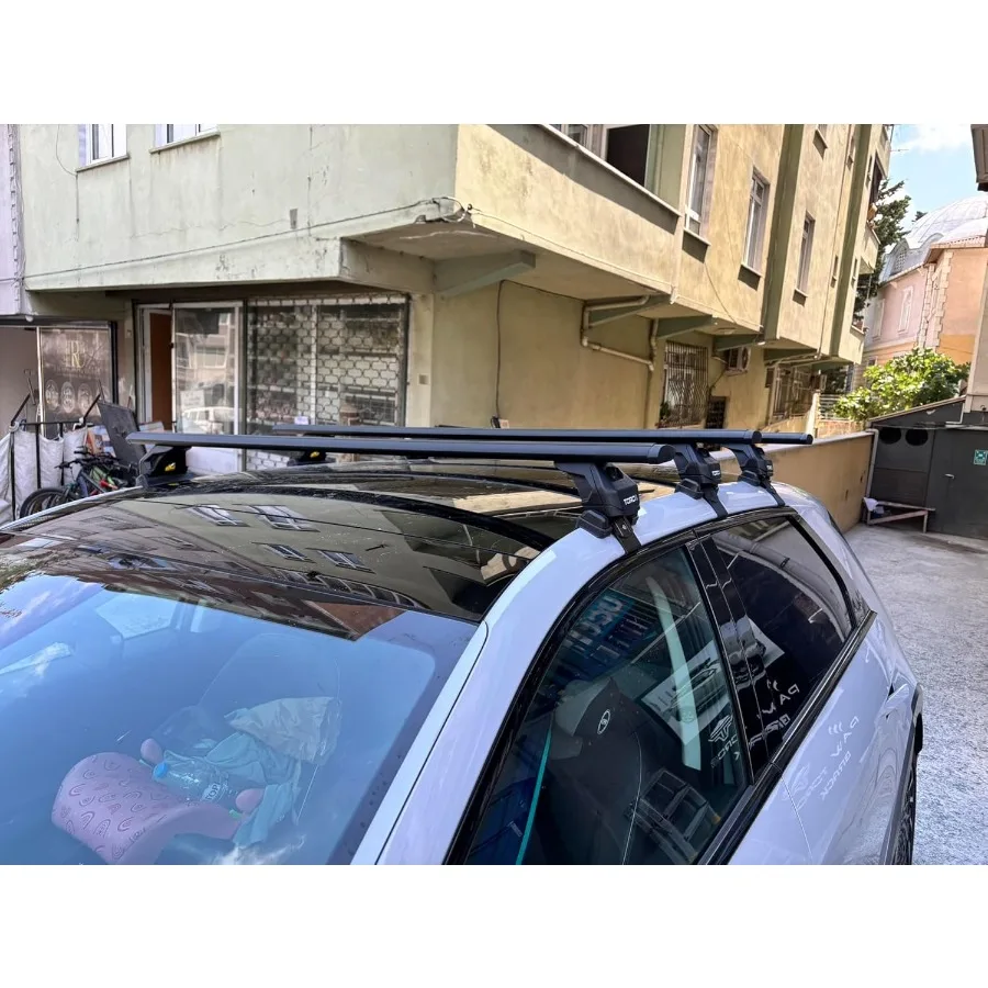 قضبان متقاطعة لرف السقف لـ Ioniq 5 20222025 مصممة لسقف عادي عاري على طراز مشبك سعة تحميل 330 رطل من الألومنيوم TSlot Bar #5