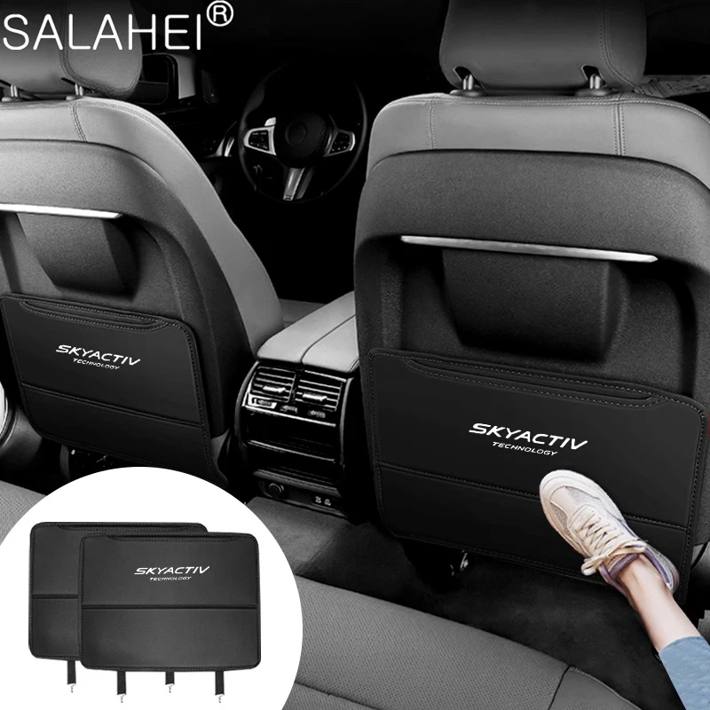 Защитные коврики для заднего сиденья автомобиля, защитная крышка, прокладки для хранения, накладки для Mazda skyфитнес Technology Logo 3 6 CX 5 CX3, аксессуары