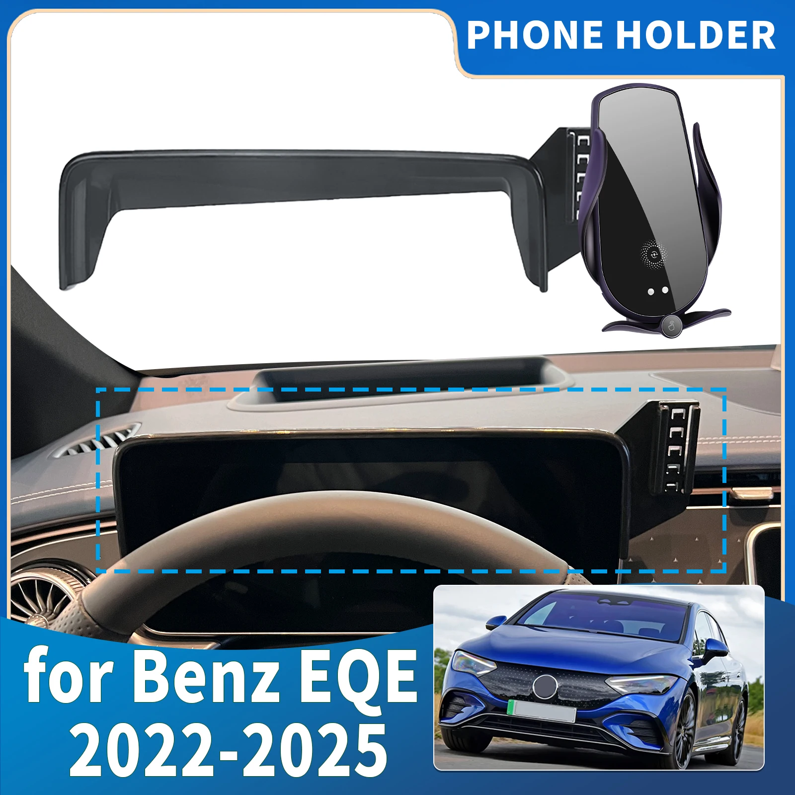 

fit for Mercedes-Benz EQE 2022 2023 2024 2025 Integrated Screen Mount Phone Holder Mount Car accessoires