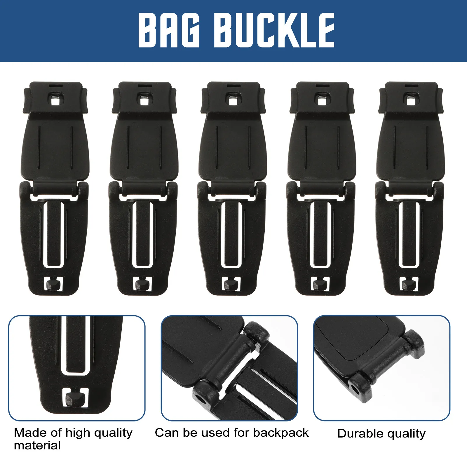 10Pcs Backpack Accessories Premium Quality Connecting Buckle for Webbing Strap Fixed Item Mounting Reliable Performance