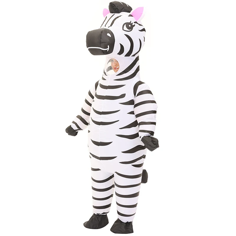 

Adult Cute Zebra Inflatable Costume Funny Dress For Purim Halloween Party Mascot Cosplay Costume Carnival Clothing Suit