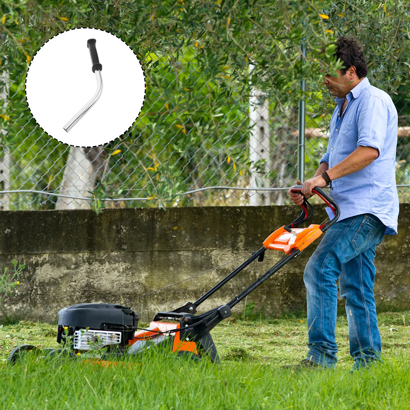 Grass Trimmer Handlebar Ergonomic Replacement Handle for Lawn Mower Bail Control Bar Compatible Universal Brush Cutter Handle