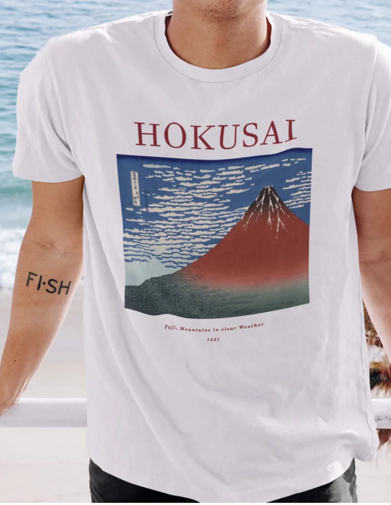 

Hokusai Fuji Mountains T shirt | Art T shirt | Japanese Art | Premium Cotton