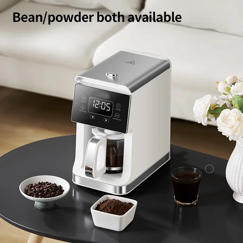 Automatic 1-Cup Coffee Maker with Grinder Drip Electric Commercial Multifunctional Hot Water System Power Source Battery