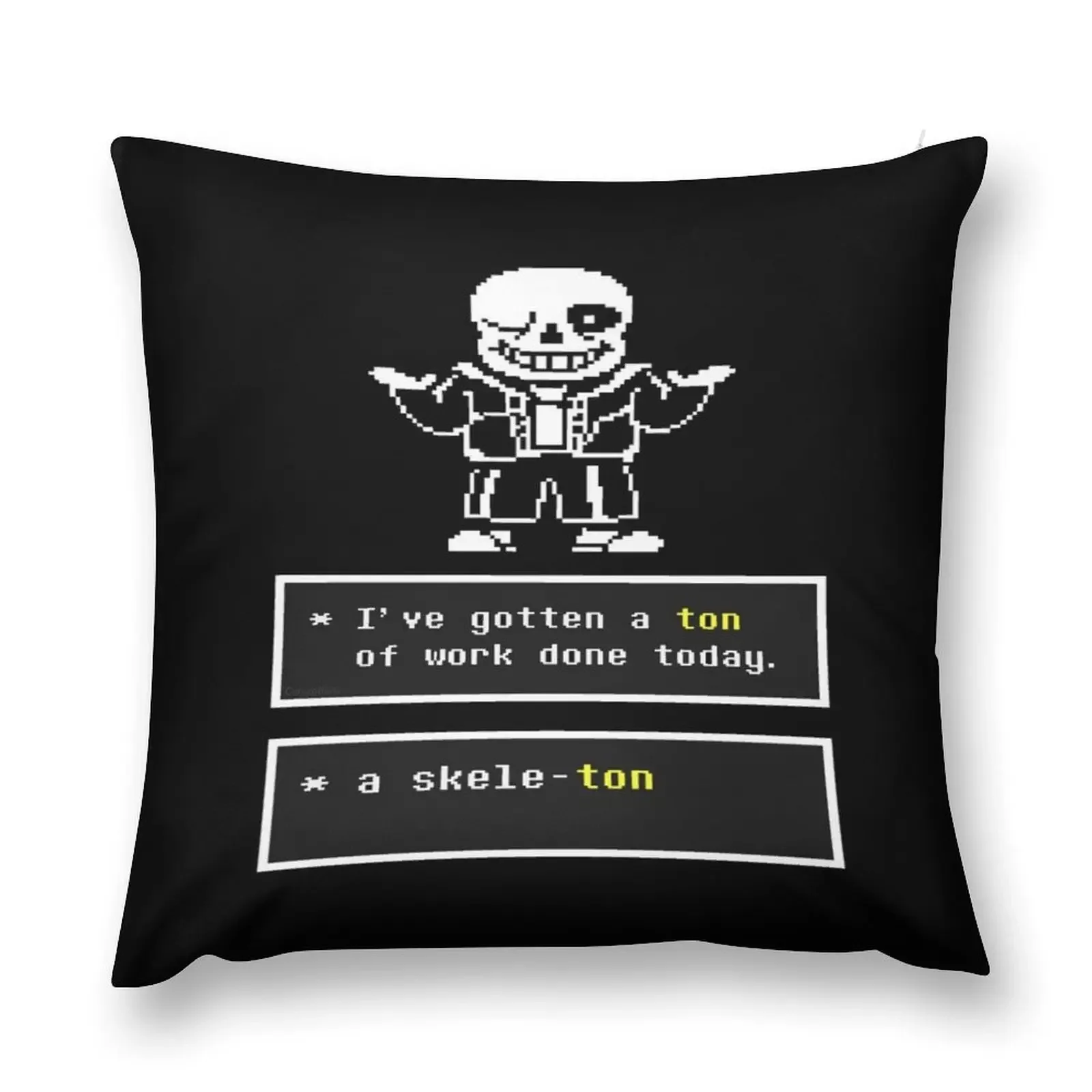 Undertale - Sans Skeleton - Undertale T shirt Throw Pillow home decor items Marble Cushion Cover pillow