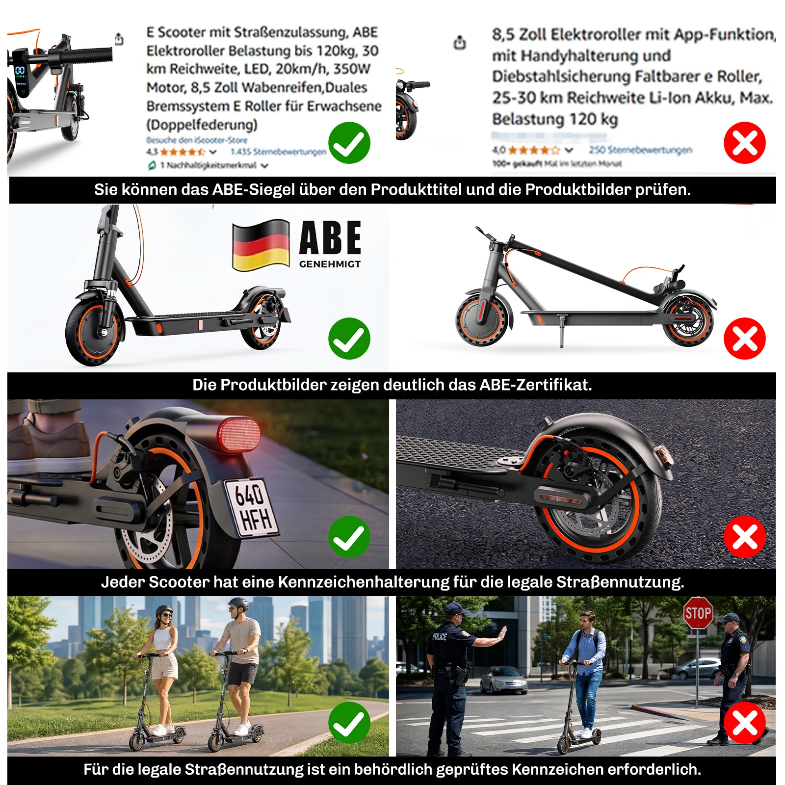 TODIMART T3A Elektroroller mit App, Elektroroller für Erwachsene, 36V 7.8Ah, 20 km/h, 25-35 km Reichweite, Vollgummireifen, faltbar – Detail 10