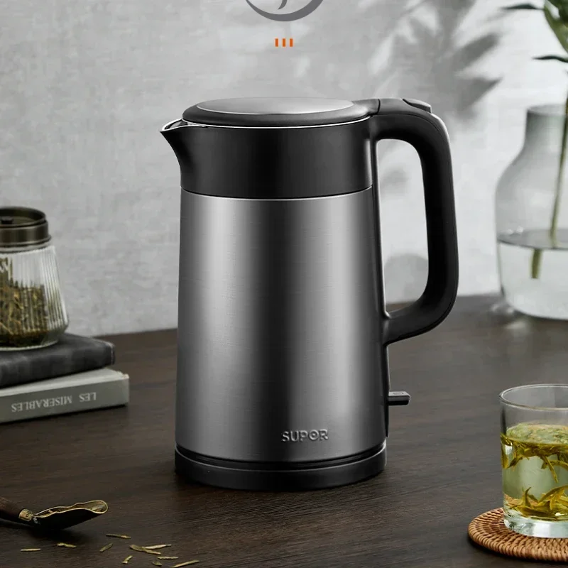 Supor Kettle Household Stainless Steel Bass Electric Kettle Intelligent Anti-Dry Burning Insulation Integrated Kettle