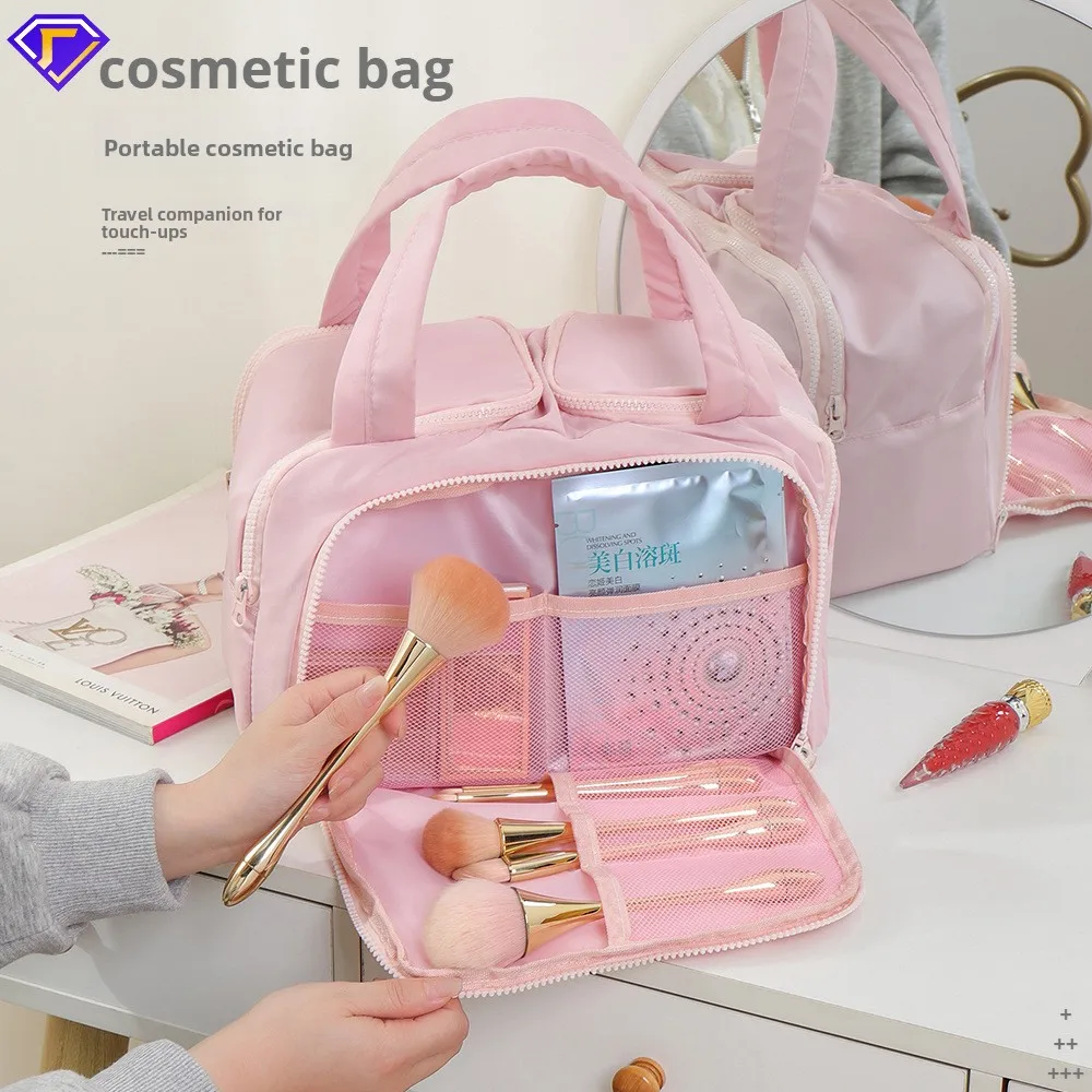 

Multi Pockets Cosmetic Bag Female Travel Wash Handbag Bathroom Partition Shower Makeup Pouch Waterproof Toiletries Organizer