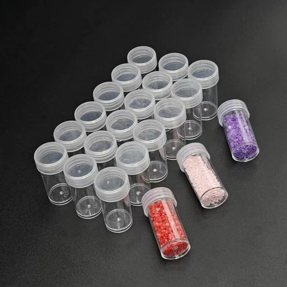 

Nail Art Rhinestone Tools Beads Storage Boxes Display Organizer Transparent Bottles Storage Jars Diamond Painting Accessory Box