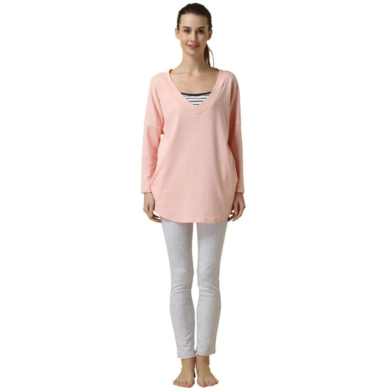 

Spring Autumn Women Casual Pajama Sets Female Comfortable Pajama Sets Ladies Cotton Sleepwear Suit Long Sleeve Home Clothes